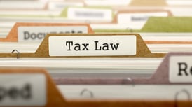 Tax Law - Folder.  Closeup View.